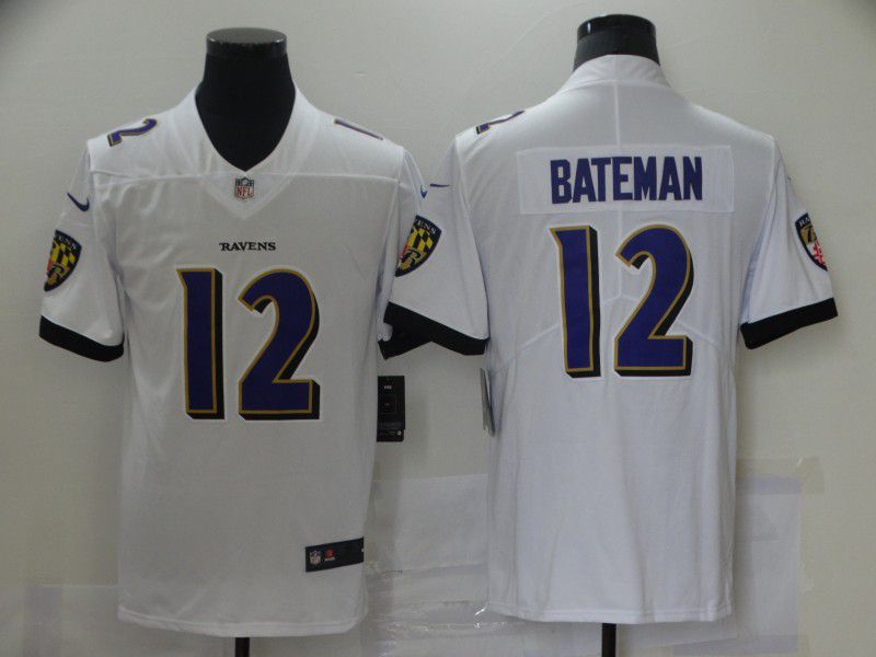 Men Baltimore Ravens #12 Bateman White 2021 Vapor Untouchable Limited Player Nike NFL Jersey->new york giants->NFL Jersey